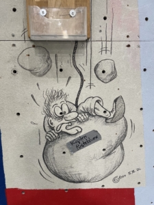 Karikatur mit dem Titel Käpten Pusteblume