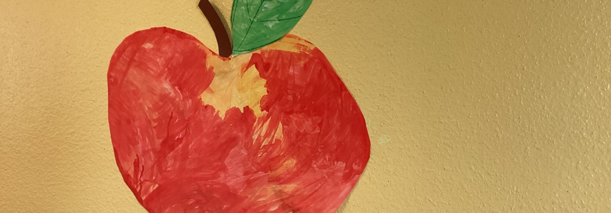 Ein gebastelter Apfel