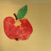 Ein gebastelter Apfel