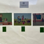 Drei Bilder mit verschiedenen Kinderrechten
