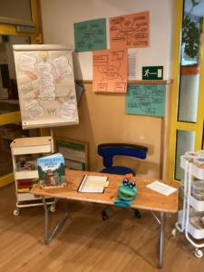 Infostand zum Thema Sprache und Verständigung