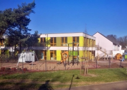 Das Außengelände der neuen Kindertagesstätte Klein Herl